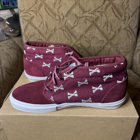 RARE VANS Chukka 59 S WTAPS Bones Cordovan Burgundy Size 9.5 Boot Syndicate VNDS - Picture 3 of 10